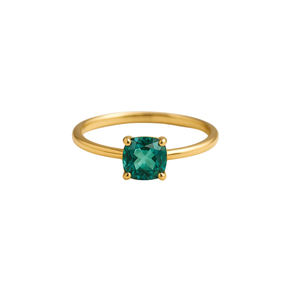 Anillo Adriana Zafiro Bluish Green (Verde Azulado)