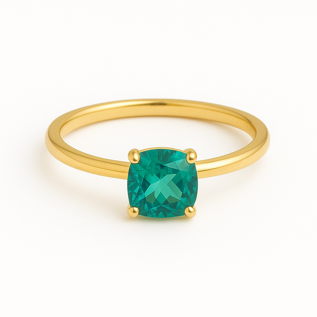 Anillo Adriana Zafiro Bluish Green (Verde Azulado)